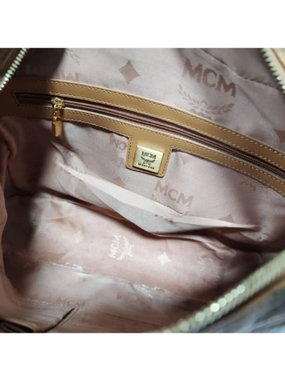 Authentic MCM Visetos Crossbody/Shoulder Bag Brown